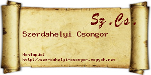 Szerdahelyi Csongor névjegykártya